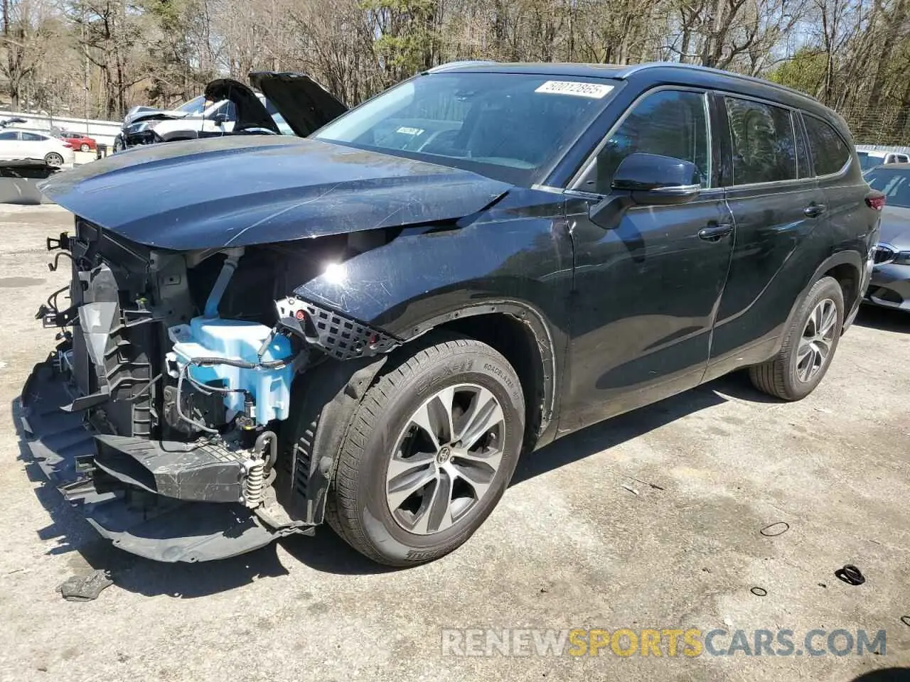 1 Photograph of a damaged car 5TDGZRAH6MS525371 TOYOTA HIGHLANDER 2021