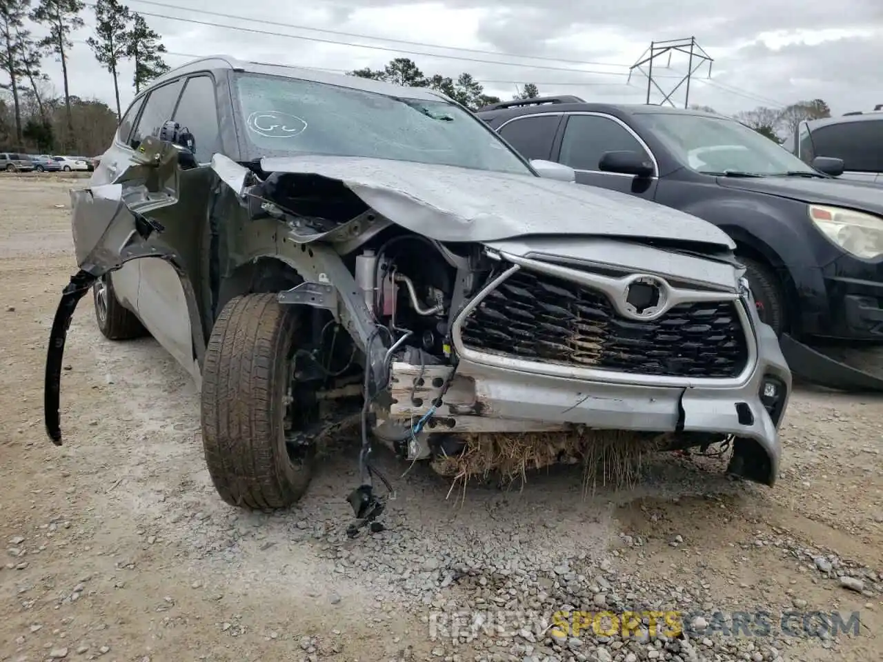 1 Photograph of a damaged car 5TDGZRAH7MS034288 TOYOTA HIGHLANDER 2021