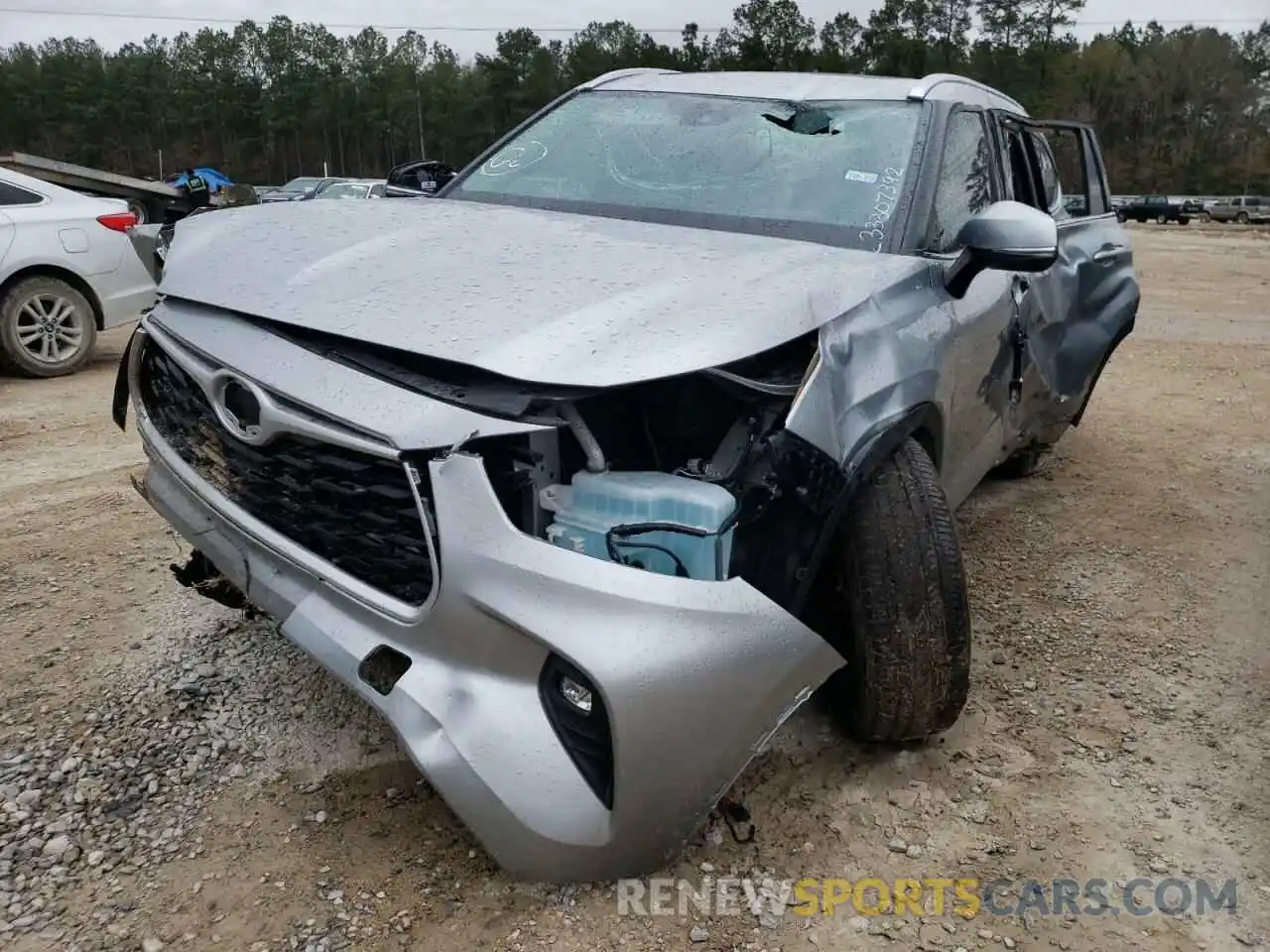 2 Photograph of a damaged car 5TDGZRAH7MS034288 TOYOTA HIGHLANDER 2021