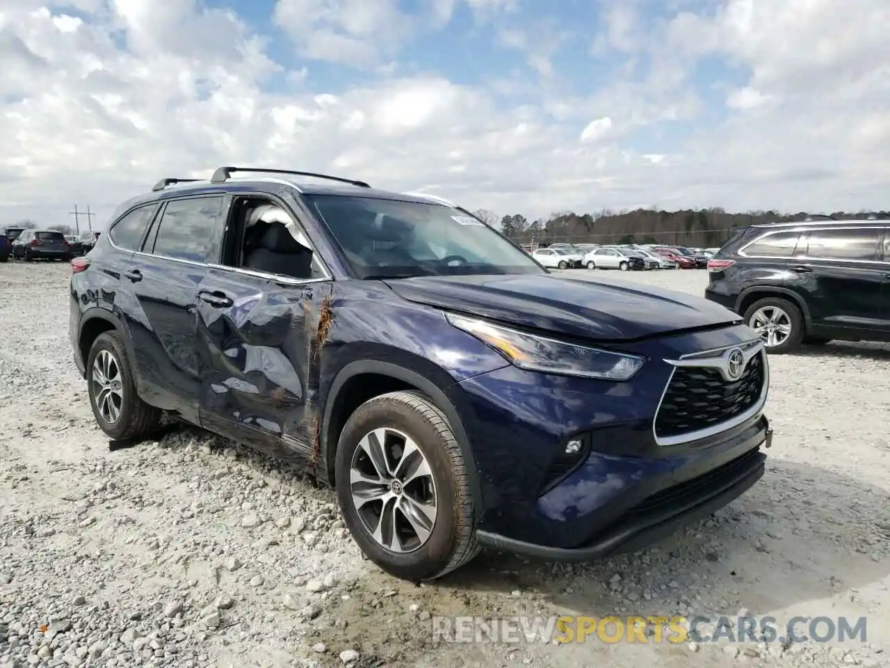 1 Photograph of a damaged car 5TDGZRAH7MS087394 TOYOTA HIGHLANDER 2021