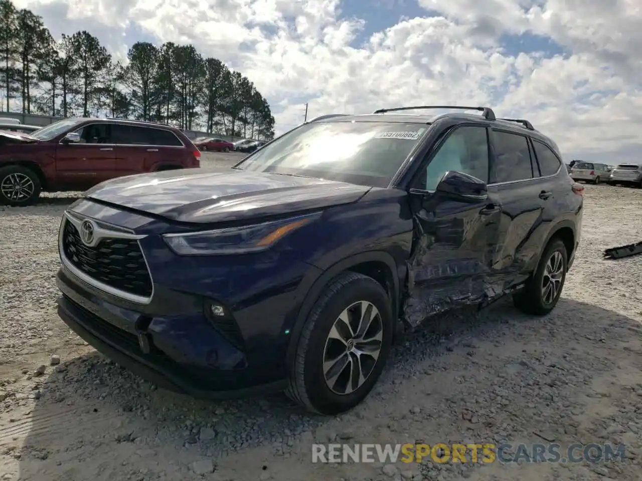 2 Photograph of a damaged car 5TDGZRAH7MS087394 TOYOTA HIGHLANDER 2021