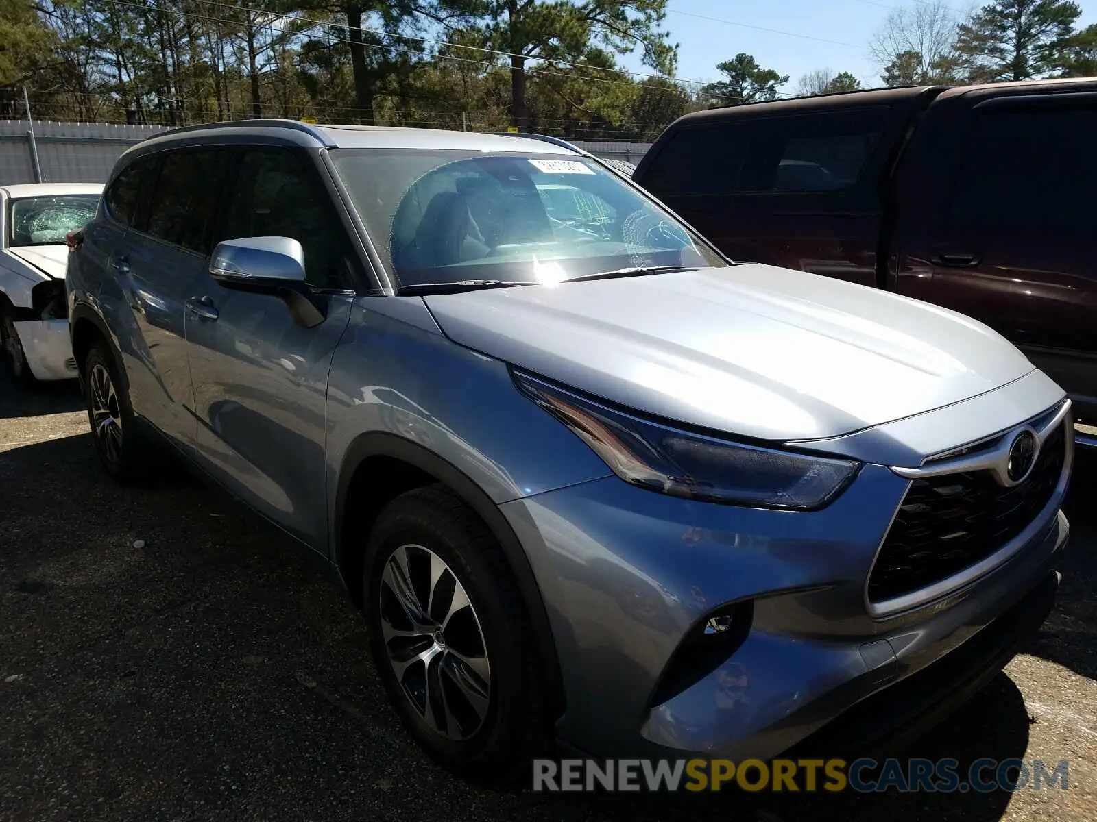 1 Photograph of a damaged car 5TDGZRAH8MS036180 TOYOTA HIGHLANDER 2021