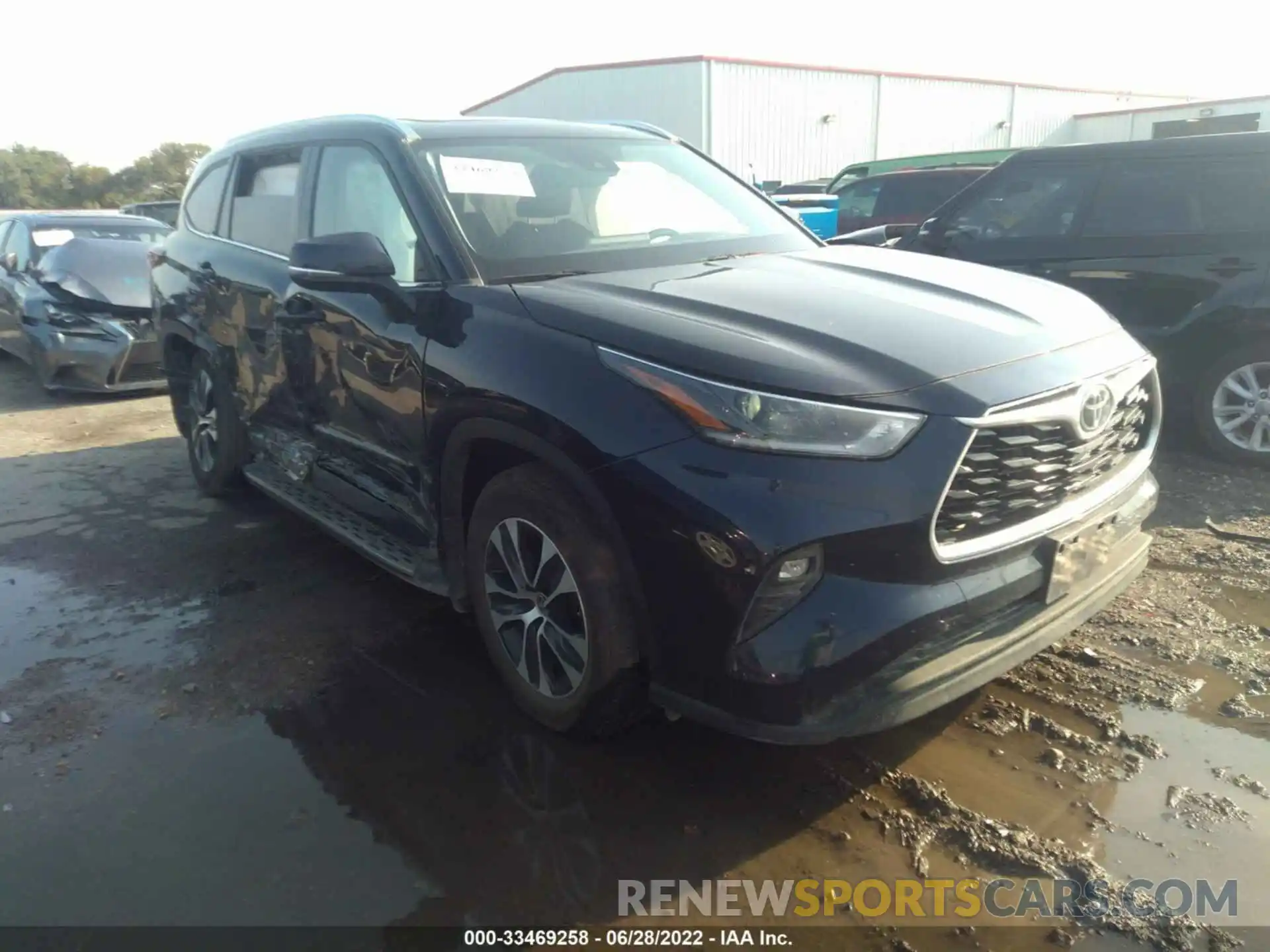 1 Photograph of a damaged car 5TDGZRAH8MS071513 TOYOTA HIGHLANDER 2021