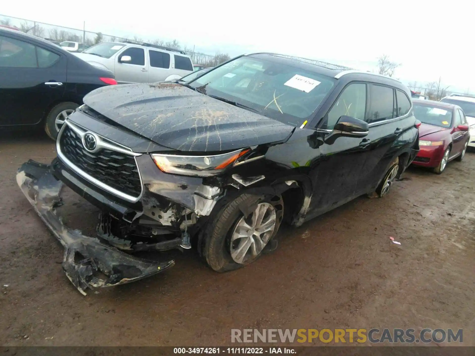 2 Photograph of a damaged car 5TDGZRAH8MS082902 TOYOTA HIGHLANDER 2021