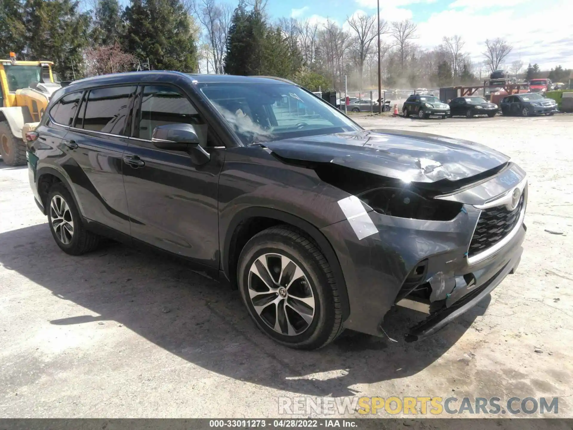 1 Photograph of a damaged car 5TDGZRAH8MS516204 TOYOTA HIGHLANDER 2021