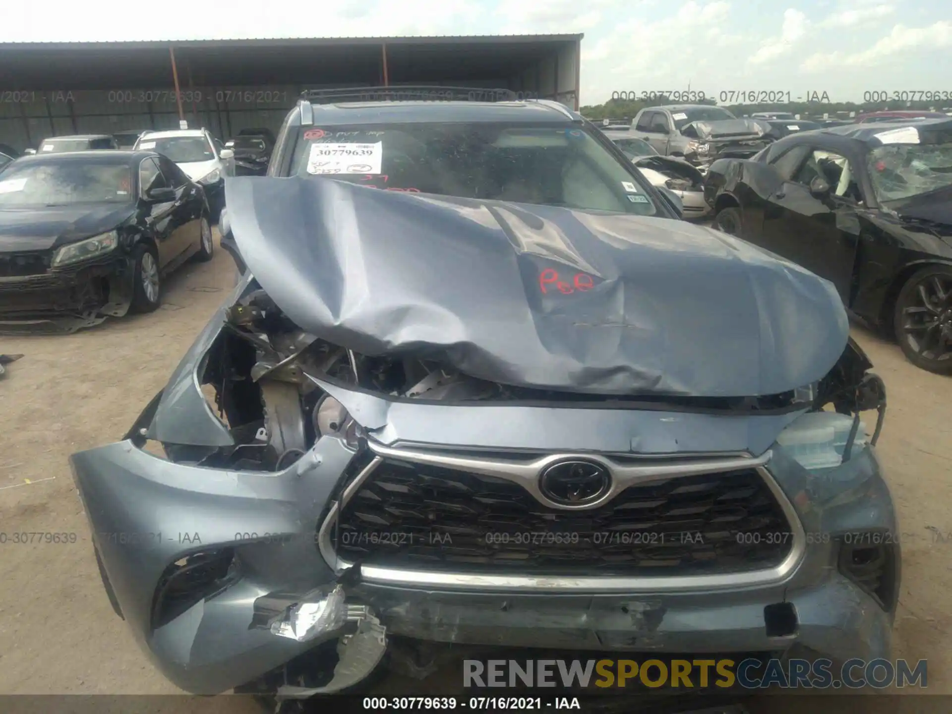 6 Photograph of a damaged car 5TDGZRAH9MS037578 TOYOTA HIGHLANDER 2021