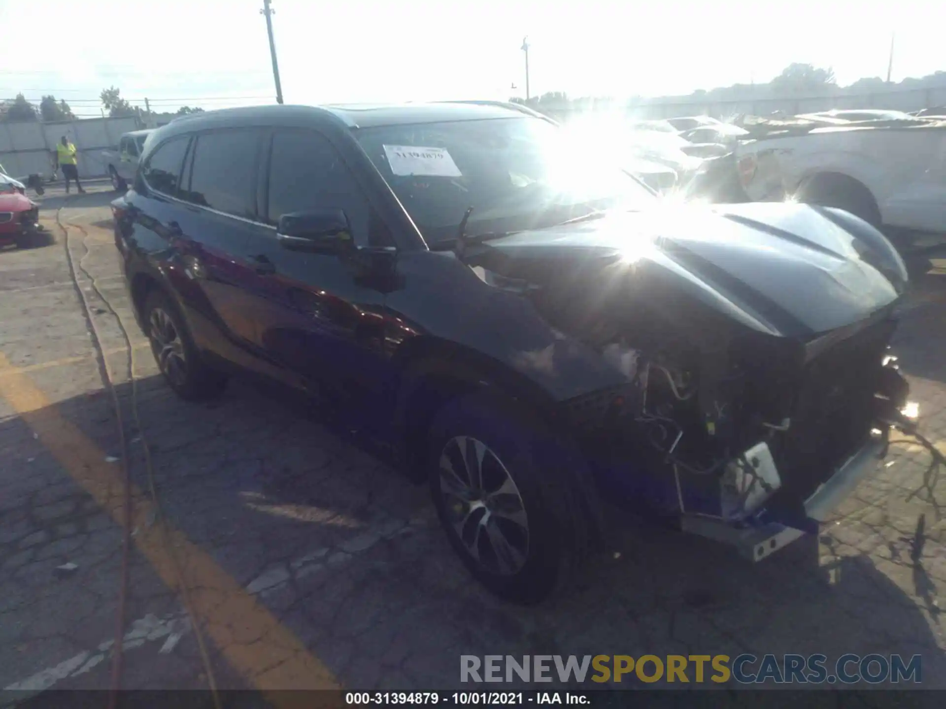 1 Photograph of a damaged car 5TDGZRAH9MS049343 TOYOTA HIGHLANDER 2021