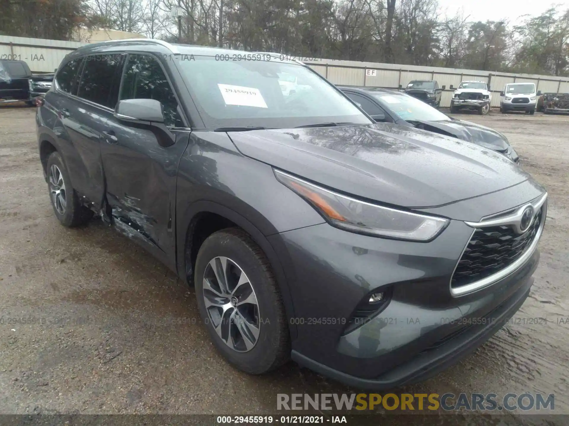 1 Photograph of a damaged car 5TDGZRAH9MS515935 TOYOTA HIGHLANDER 2021