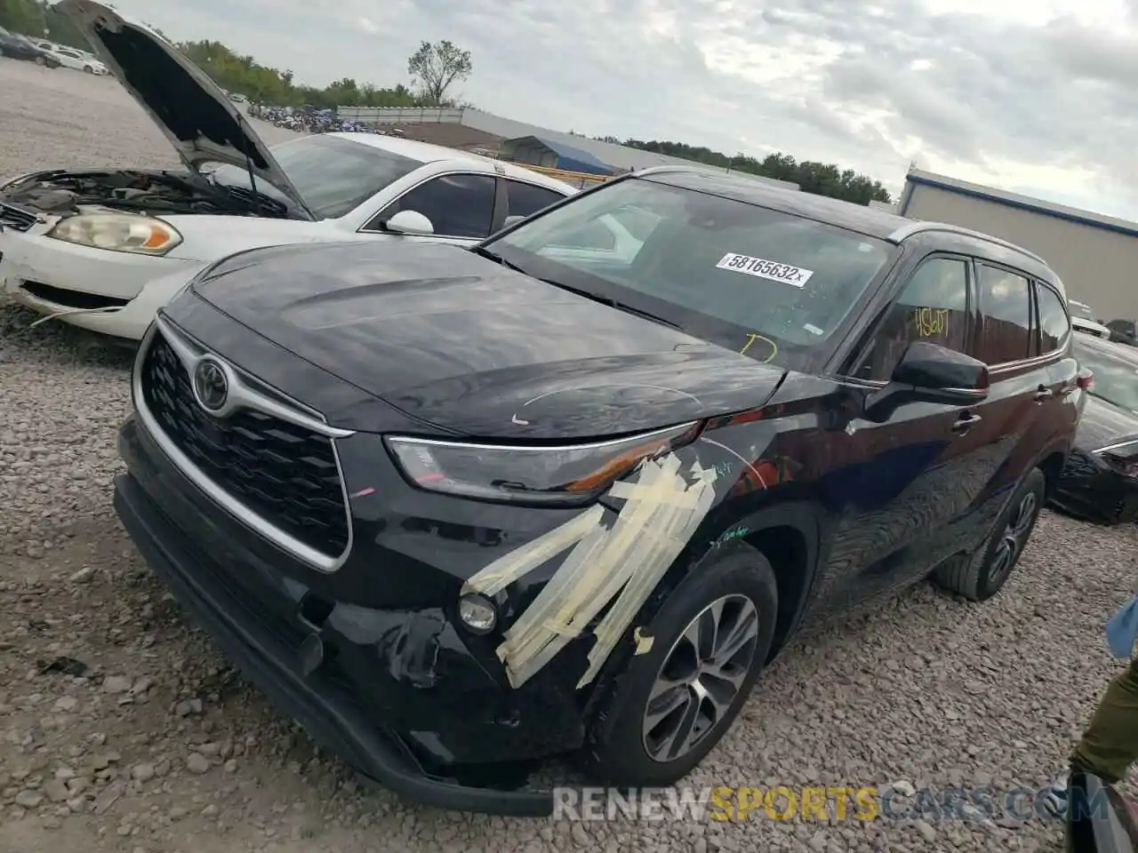 2 Photograph of a damaged car 5TDGZRAH9MS516311 TOYOTA HIGHLANDER 2021