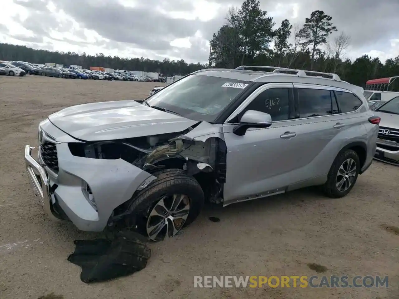 2 Photograph of a damaged car 5TDGZRAH9MS536817 TOYOTA HIGHLANDER 2021