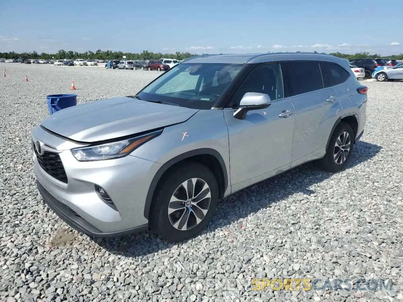 1 Photograph of a damaged car 5TDGZRAHXMS034396 TOYOTA HIGHLANDER 2021