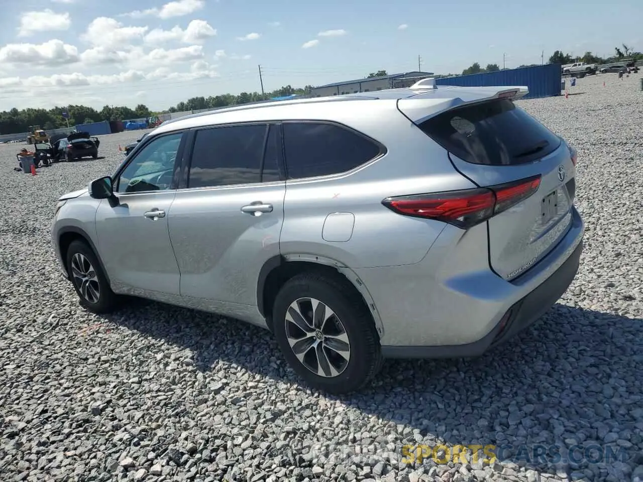 2 Photograph of a damaged car 5TDGZRAHXMS034396 TOYOTA HIGHLANDER 2021