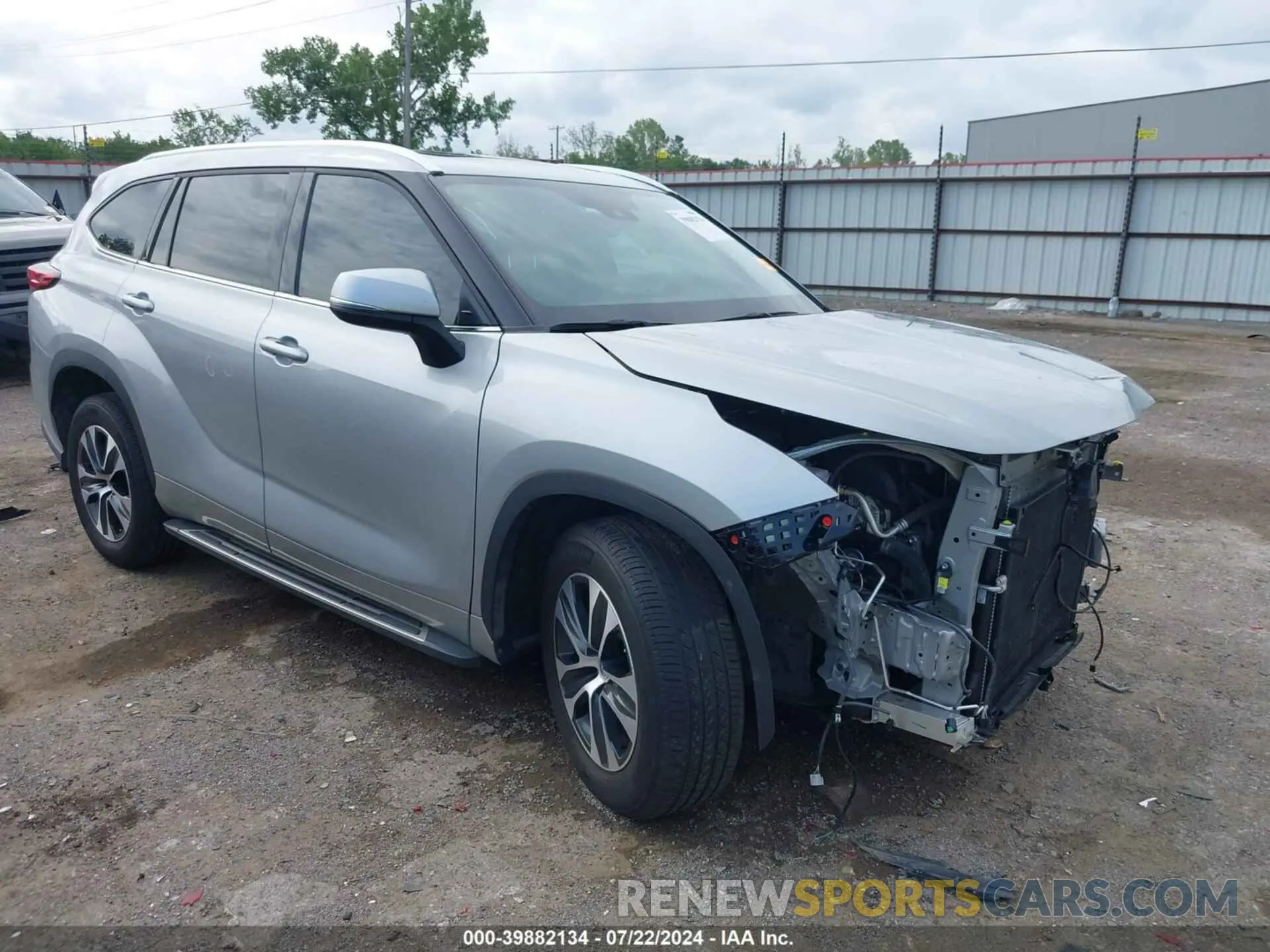1 Photograph of a damaged car 5TDGZRAHXMS034740 TOYOTA HIGHLANDER 2021