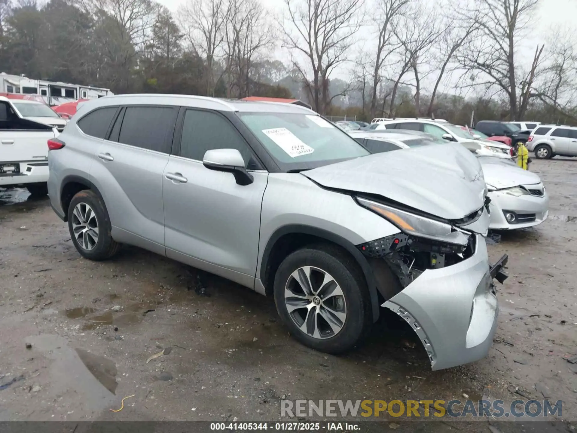 1 Photograph of a damaged car 5TDGZRAHXMS048881 TOYOTA HIGHLANDER 2021
