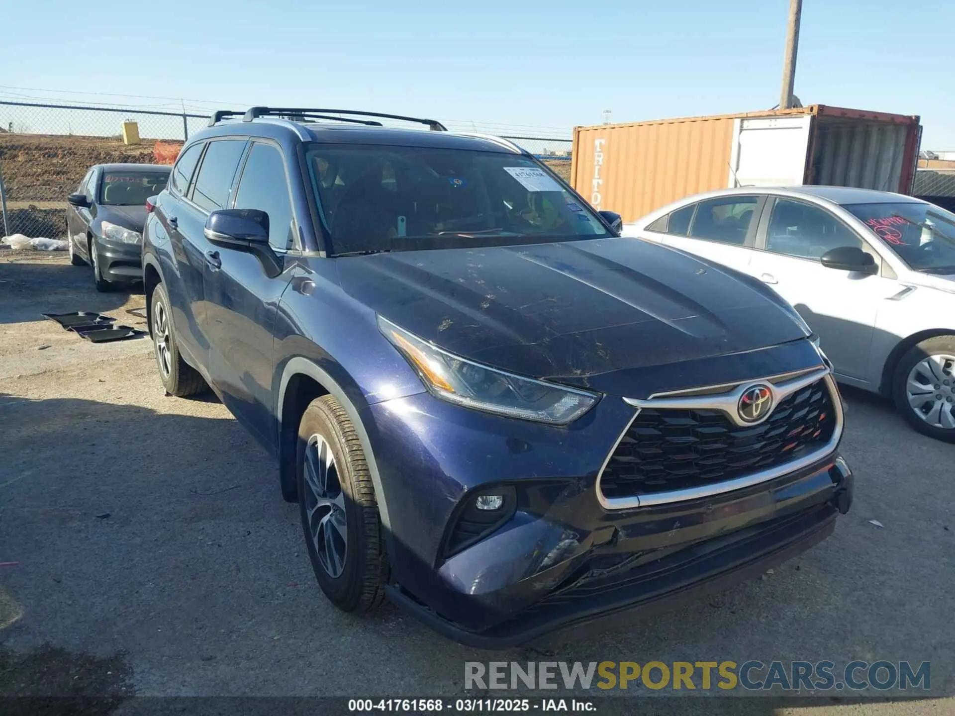 1 Photograph of a damaged car 5TDGZRAHXMS538009 TOYOTA HIGHLANDER 2021