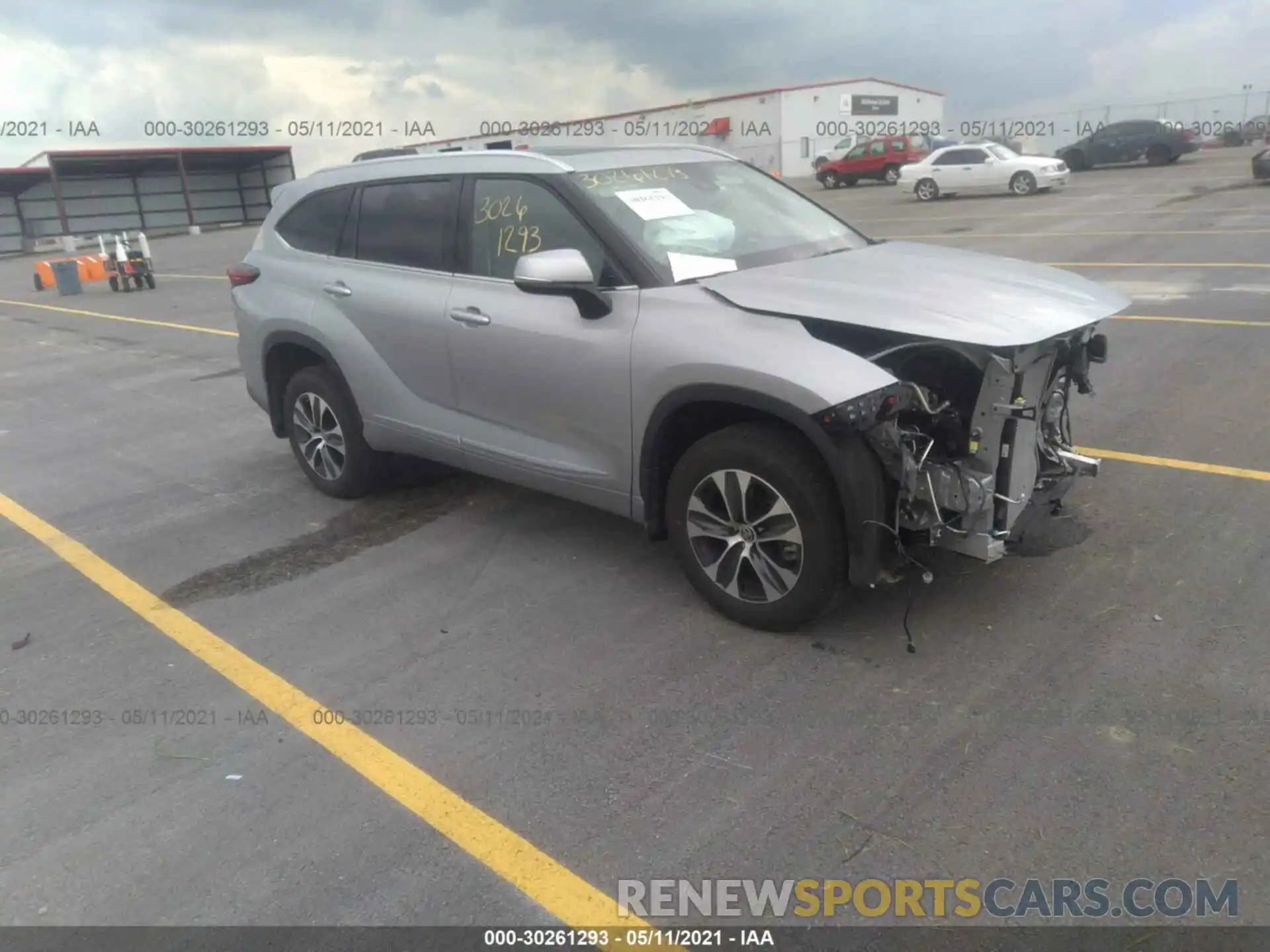 1 Photograph of a damaged car 5TDGZRBH0MS083802 TOYOTA HIGHLANDER 2021