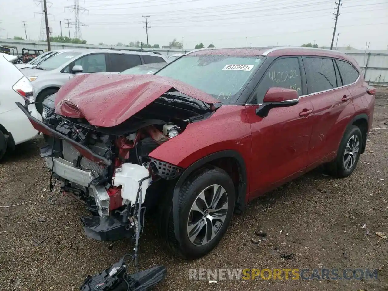 2 Photograph of a damaged car 5TDGZRBH0MS110013 TOYOTA HIGHLANDER 2021