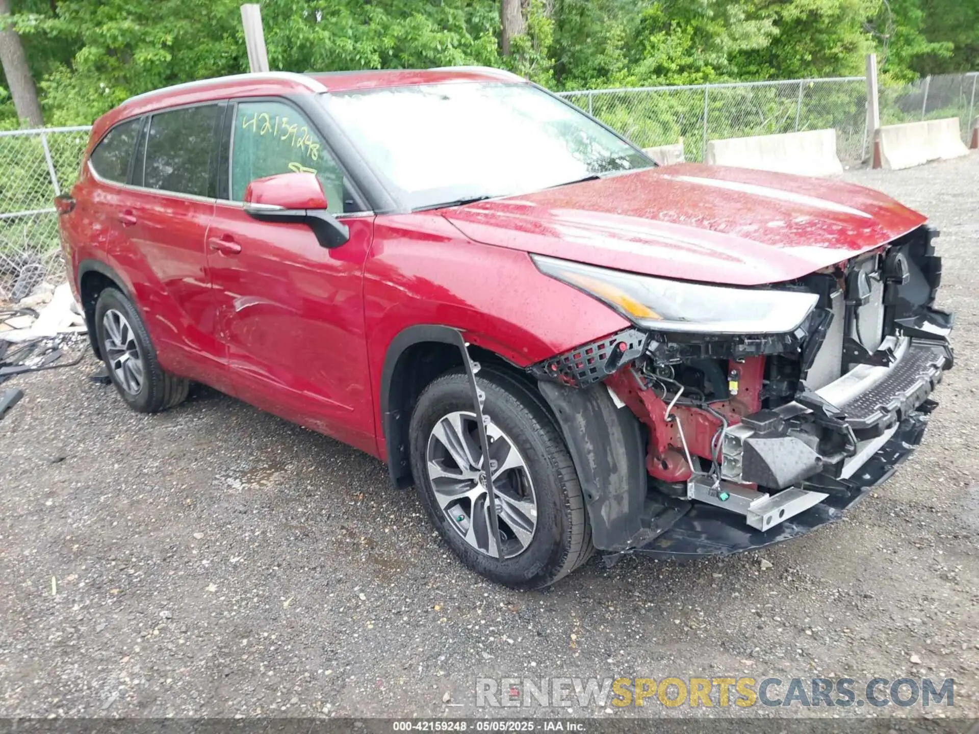 1 Photograph of a damaged car 5TDGZRBH0MS132061 TOYOTA HIGHLANDER 2021