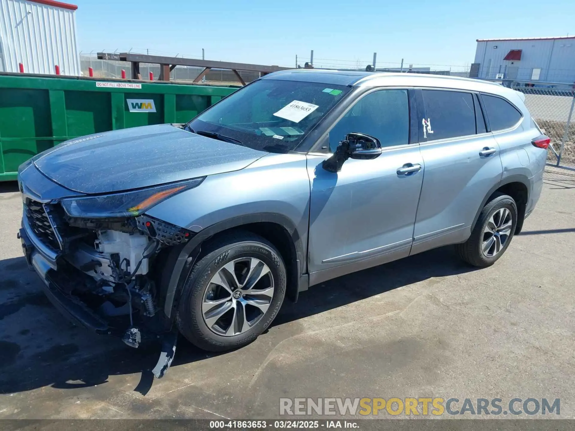 2 Photograph of a damaged car 5TDGZRBH0MS140046 TOYOTA HIGHLANDER 2021