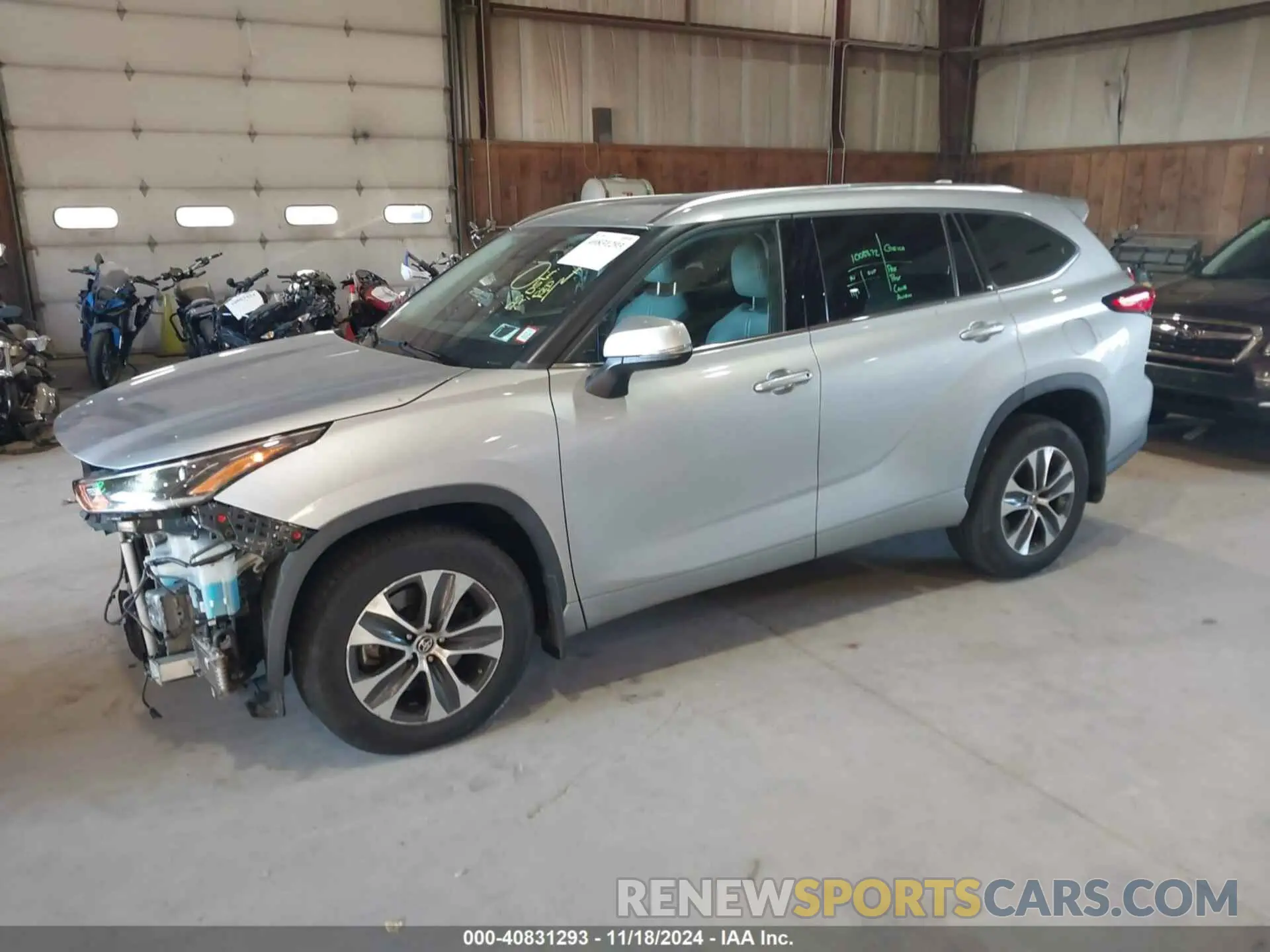 2 Photograph of a damaged car 5TDGZRBH0MS147420 TOYOTA HIGHLANDER 2021