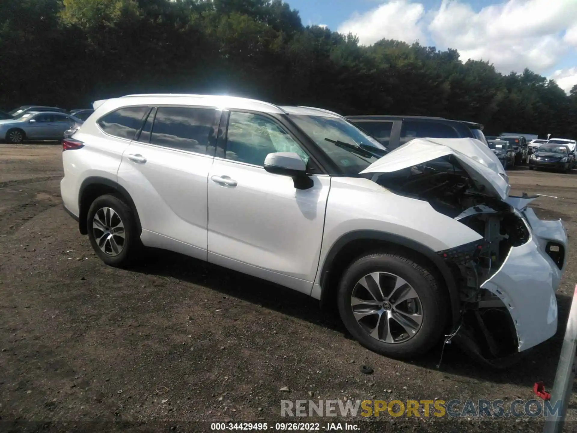 1 Photograph of a damaged car 5TDGZRBH0MS549003 TOYOTA HIGHLANDER 2021