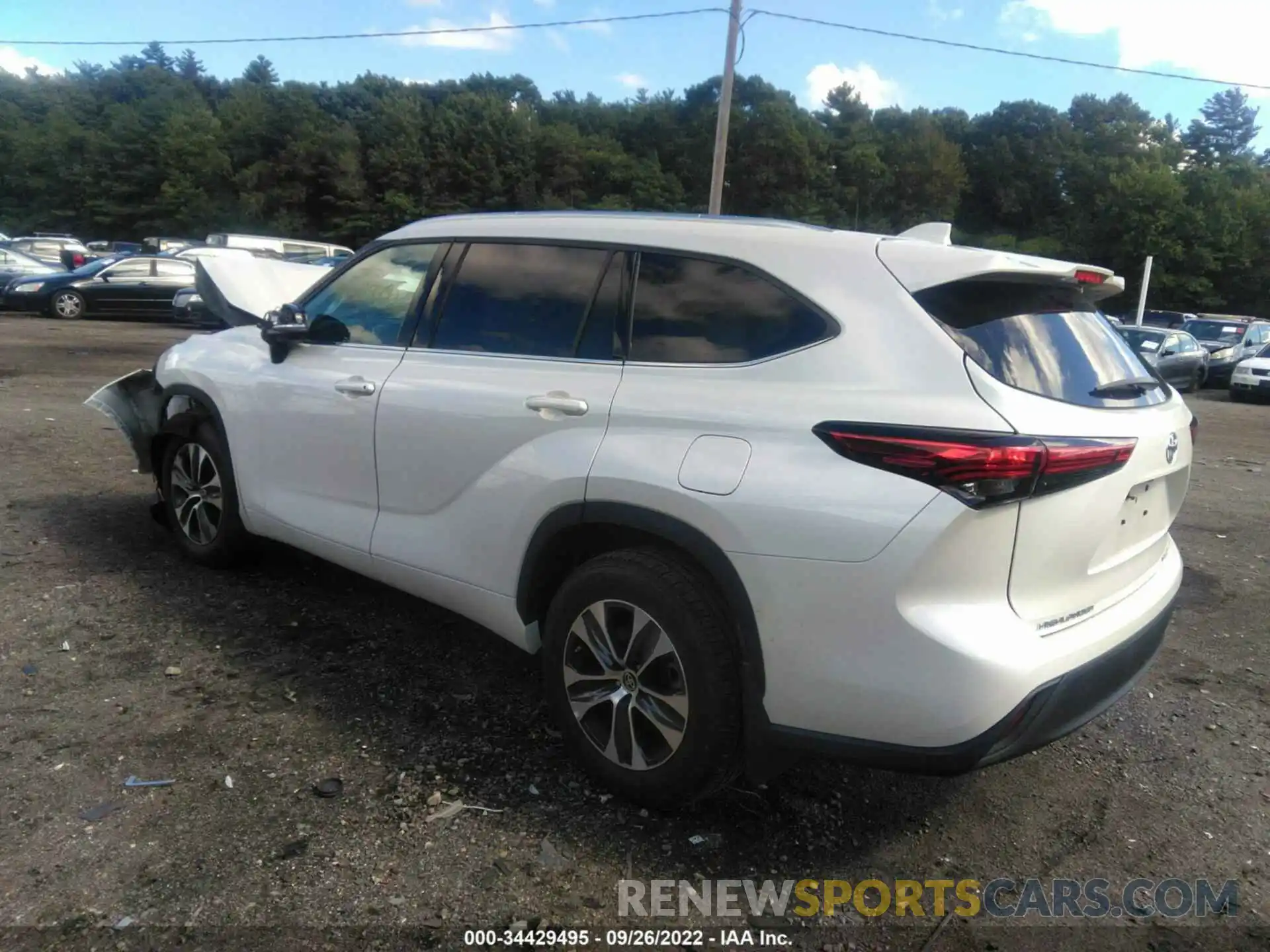 3 Photograph of a damaged car 5TDGZRBH0MS549003 TOYOTA HIGHLANDER 2021