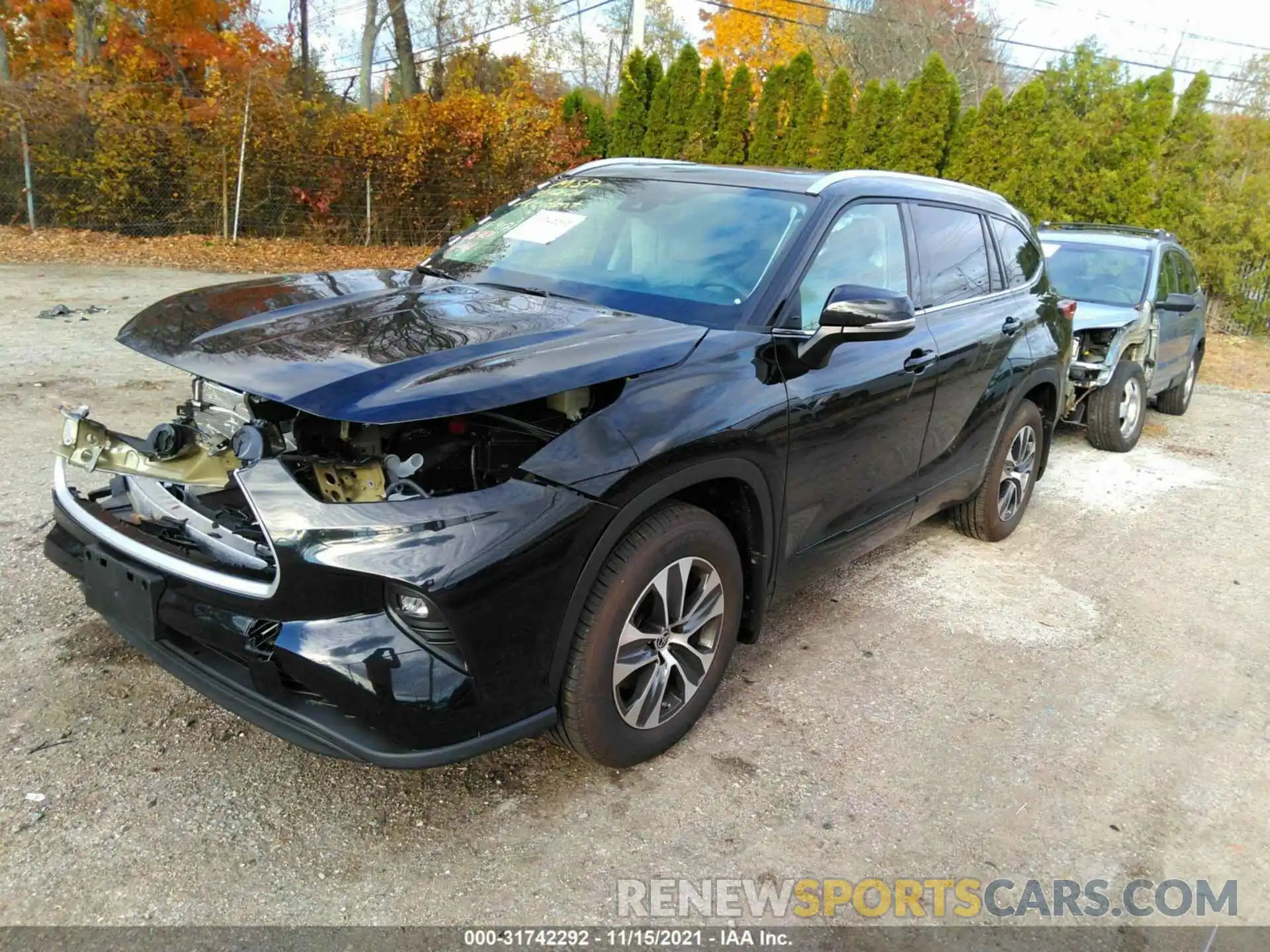 2 Photograph of a damaged car 5TDGZRBH0MS555495 TOYOTA HIGHLANDER 2021