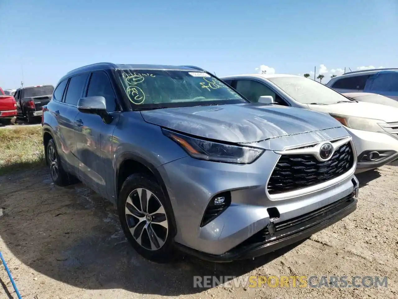 1 Photograph of a damaged car 5TDGZRBH1MS056849 TOYOTA HIGHLANDER 2021