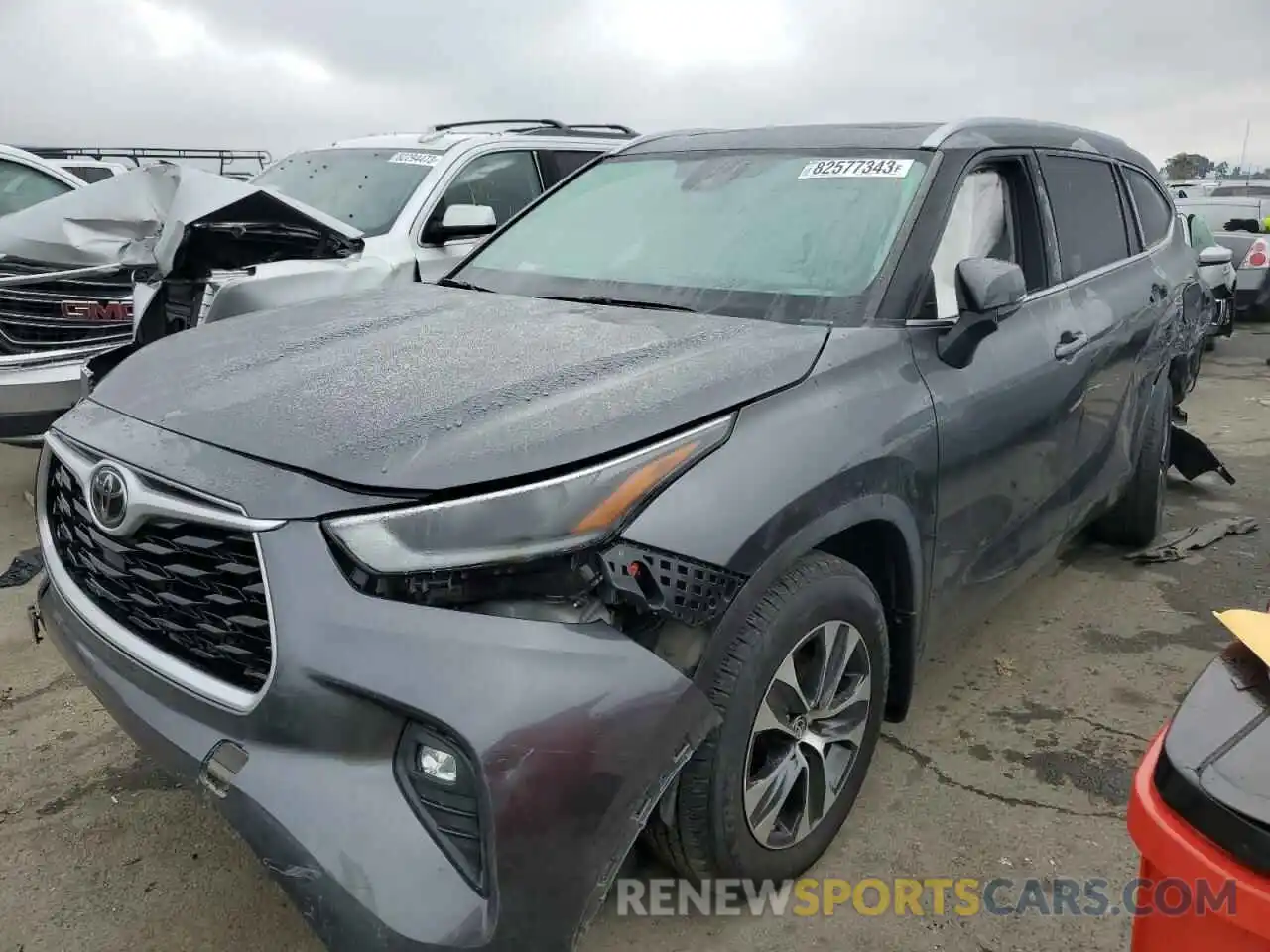 1 Photograph of a damaged car 5TDGZRBH1MS066068 TOYOTA HIGHLANDER 2021