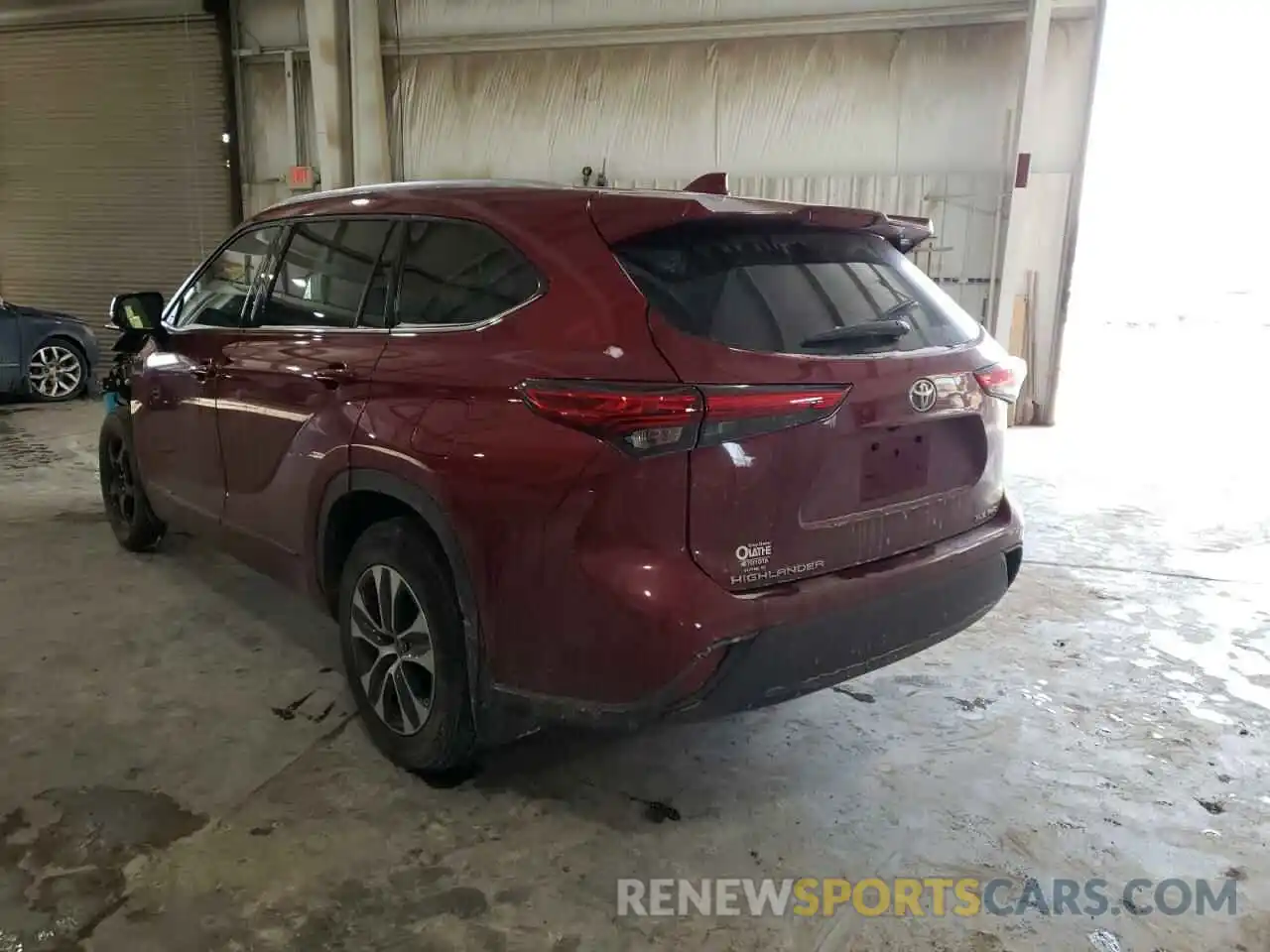 3 Photograph of a damaged car 5TDGZRBH1MS076065 TOYOTA HIGHLANDER 2021