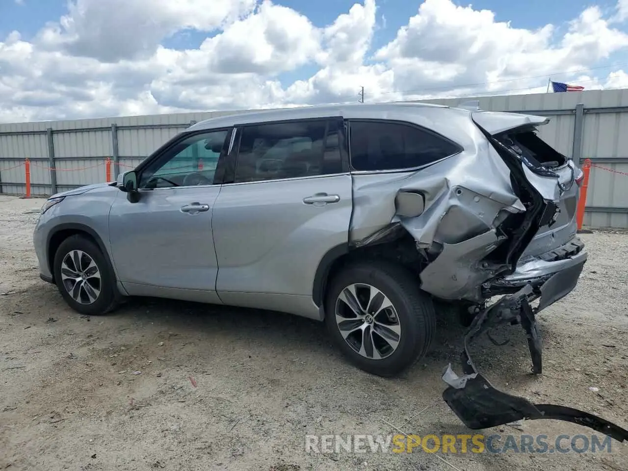 2 Photograph of a damaged car 5TDGZRBH1MS125118 TOYOTA HIGHLANDER 2021