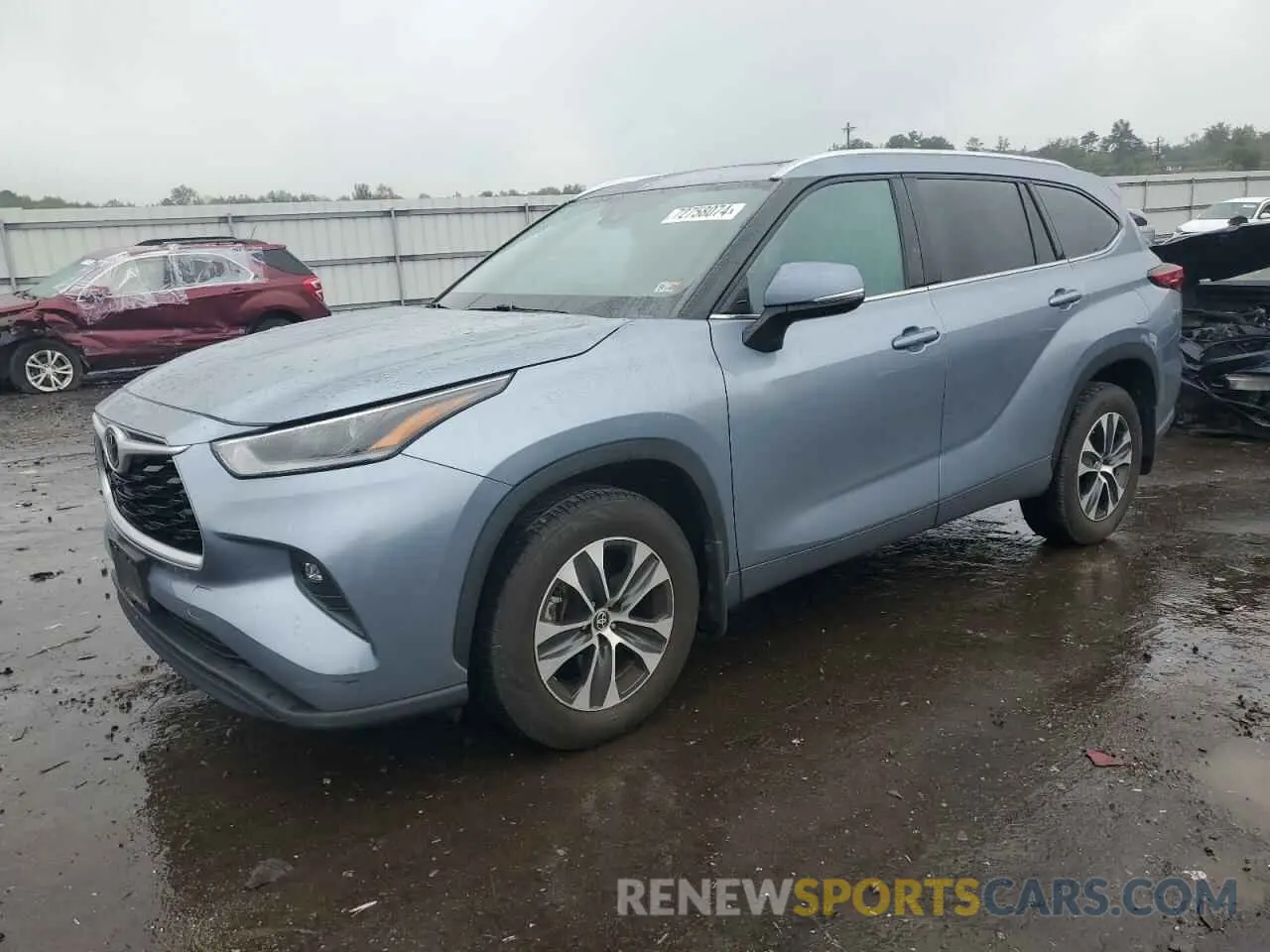 1 Photograph of a damaged car 5TDGZRBH1MS135745 TOYOTA HIGHLANDER 2021