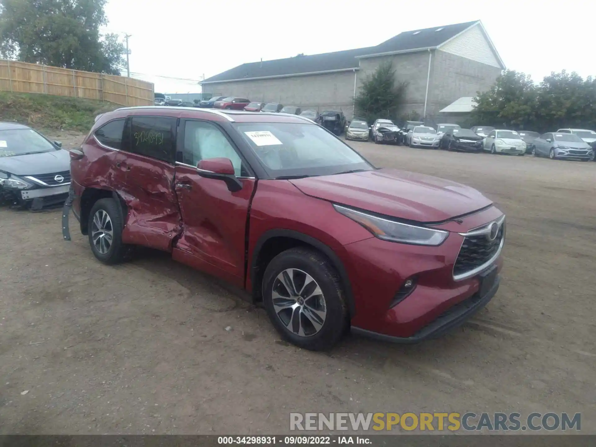 1 Photograph of a damaged car 5TDGZRBH1MS546580 TOYOTA HIGHLANDER 2021