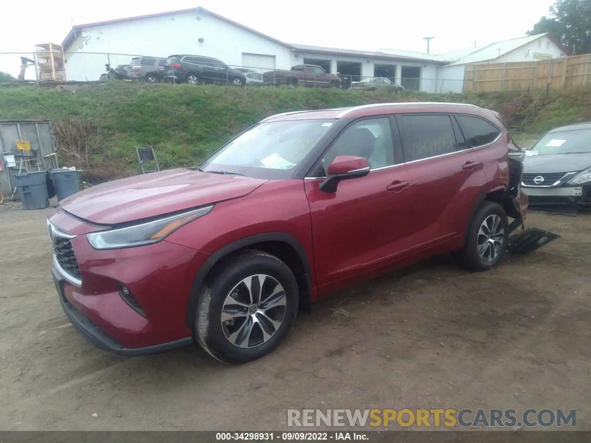 2 Photograph of a damaged car 5TDGZRBH1MS546580 TOYOTA HIGHLANDER 2021