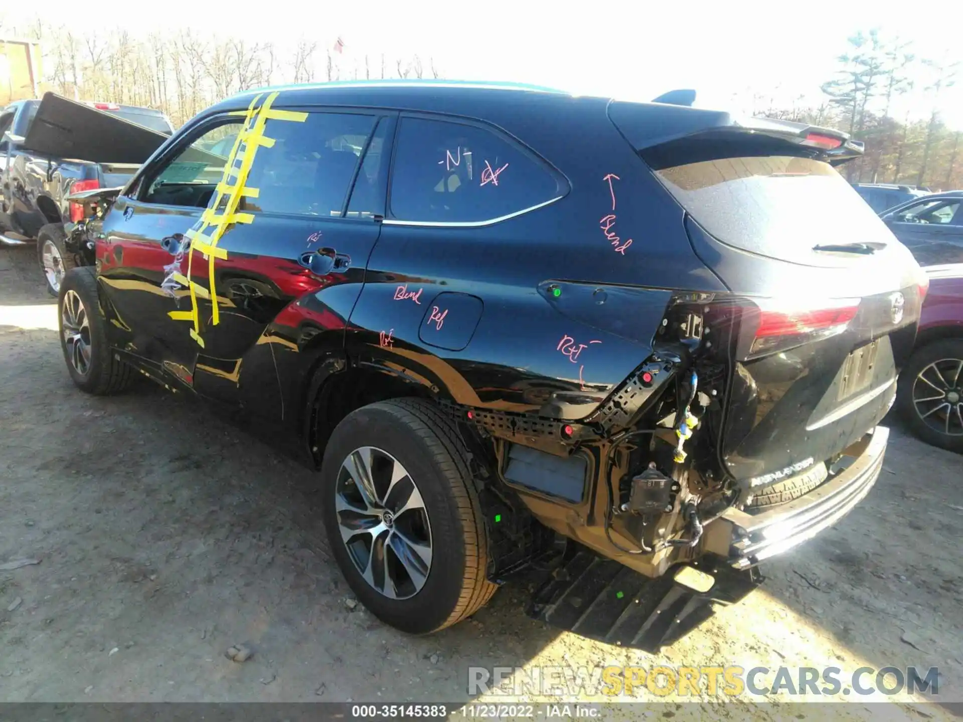 3 Photograph of a damaged car 5TDGZRBH1MS549690 TOYOTA HIGHLANDER 2021