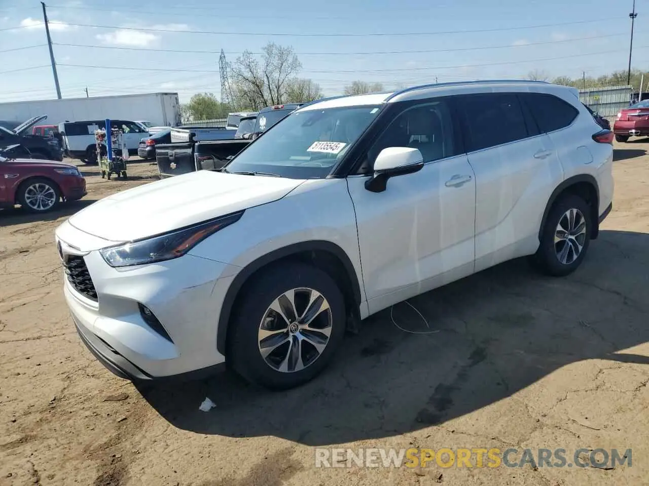 1 Photograph of a damaged car 5TDGZRBH2MS059646 TOYOTA HIGHLANDER 2021