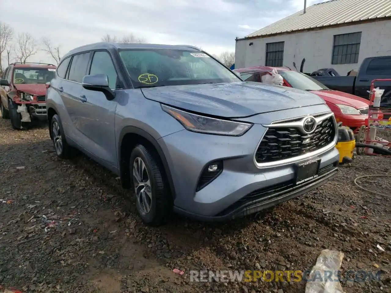 1 Photograph of a damaged car 5TDGZRBH2MS142283 TOYOTA HIGHLANDER 2021