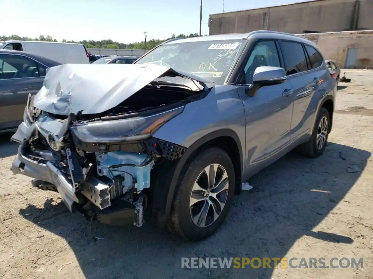 2 Photograph of a damaged car 5TDGZRBH2MS153462 TOYOTA HIGHLANDER 2021