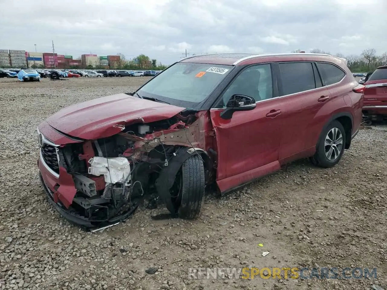 1 Photograph of a damaged car 5TDGZRBH2MS529173 TOYOTA HIGHLANDER 2021