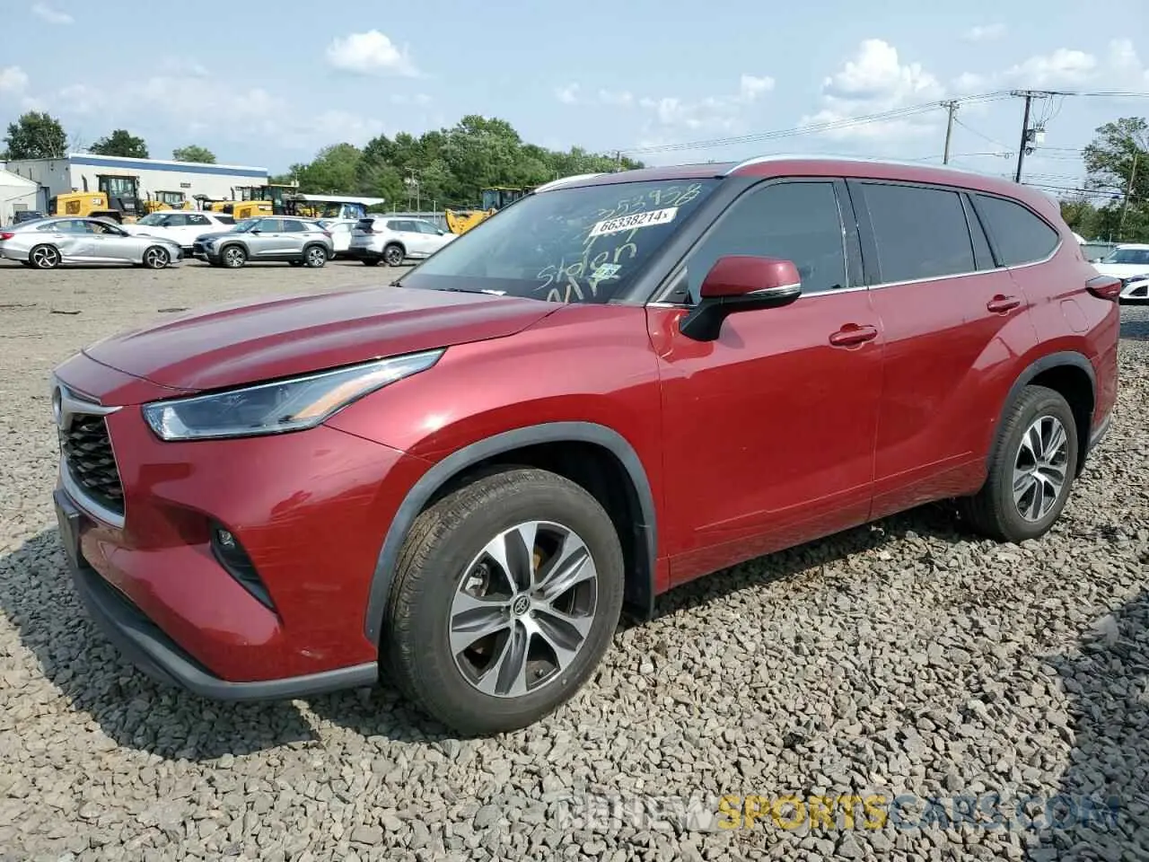 1 Photograph of a damaged car 5TDGZRBH3MS062541 TOYOTA HIGHLANDER 2021
