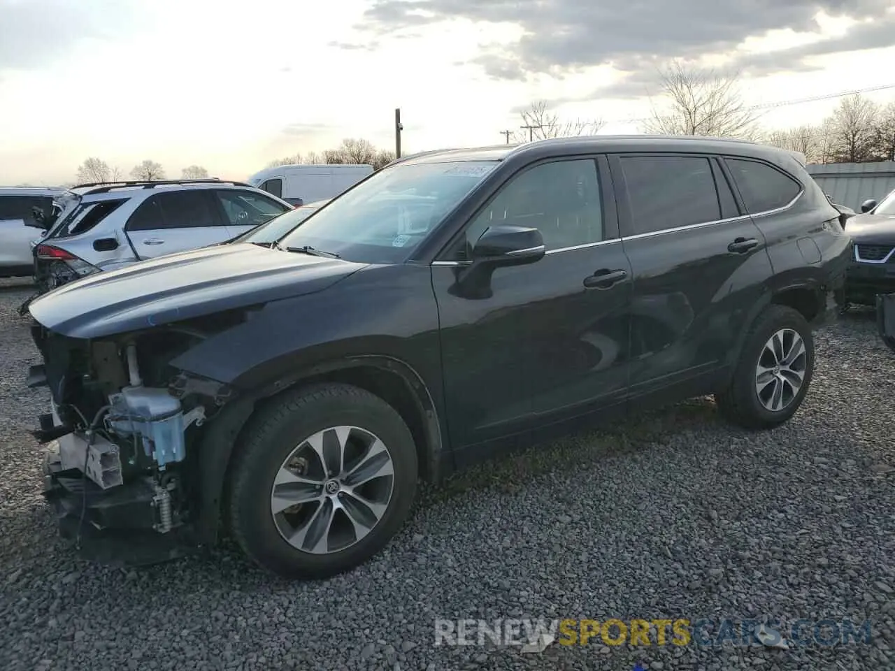 1 Photograph of a damaged car 5TDGZRBH3MS076813 TOYOTA HIGHLANDER 2021