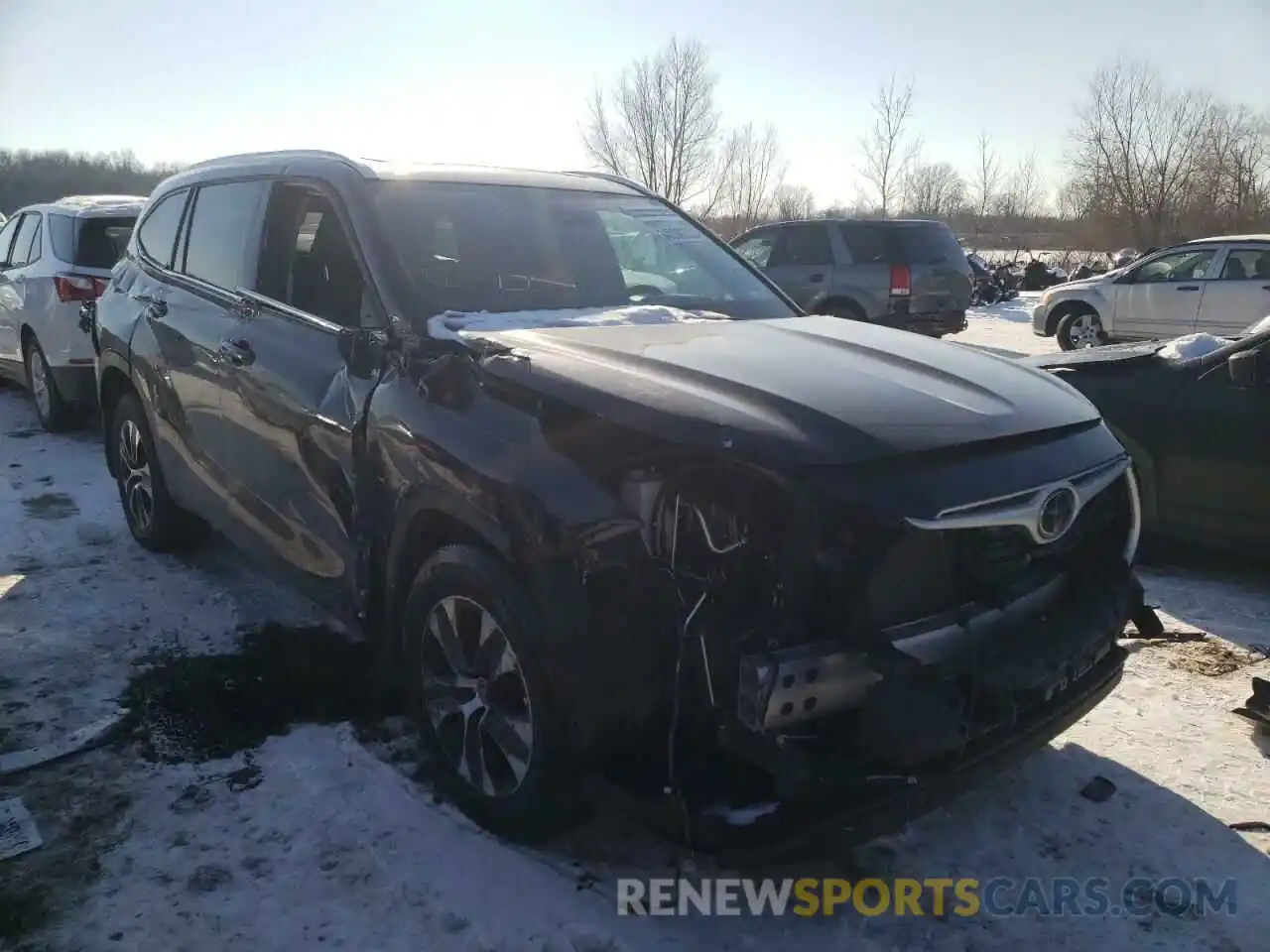 1 Photograph of a damaged car 5TDGZRBH3MS128666 TOYOTA HIGHLANDER 2021