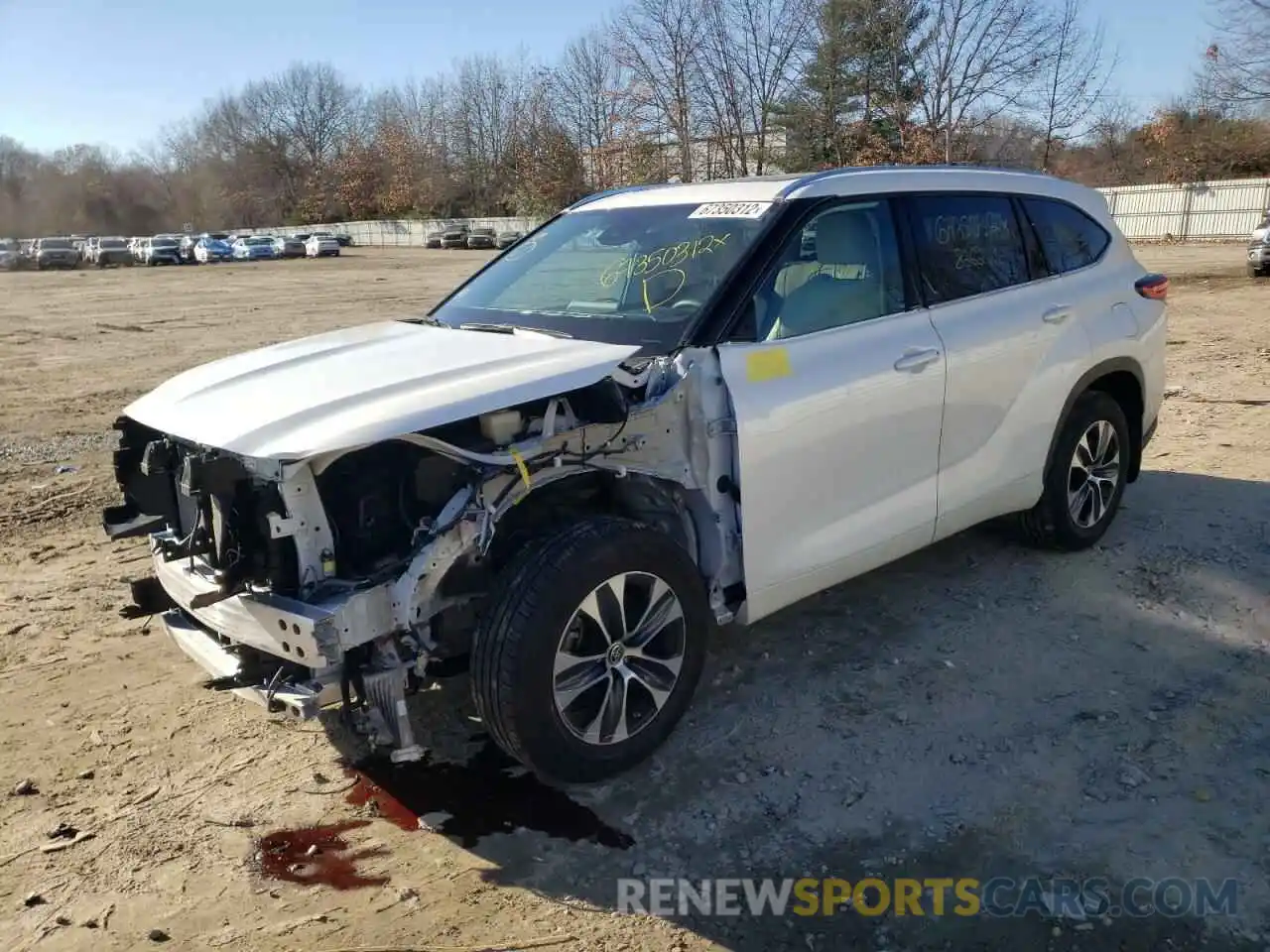 1 Photograph of a damaged car 5TDGZRBH3MS130854 TOYOTA HIGHLANDER 2021