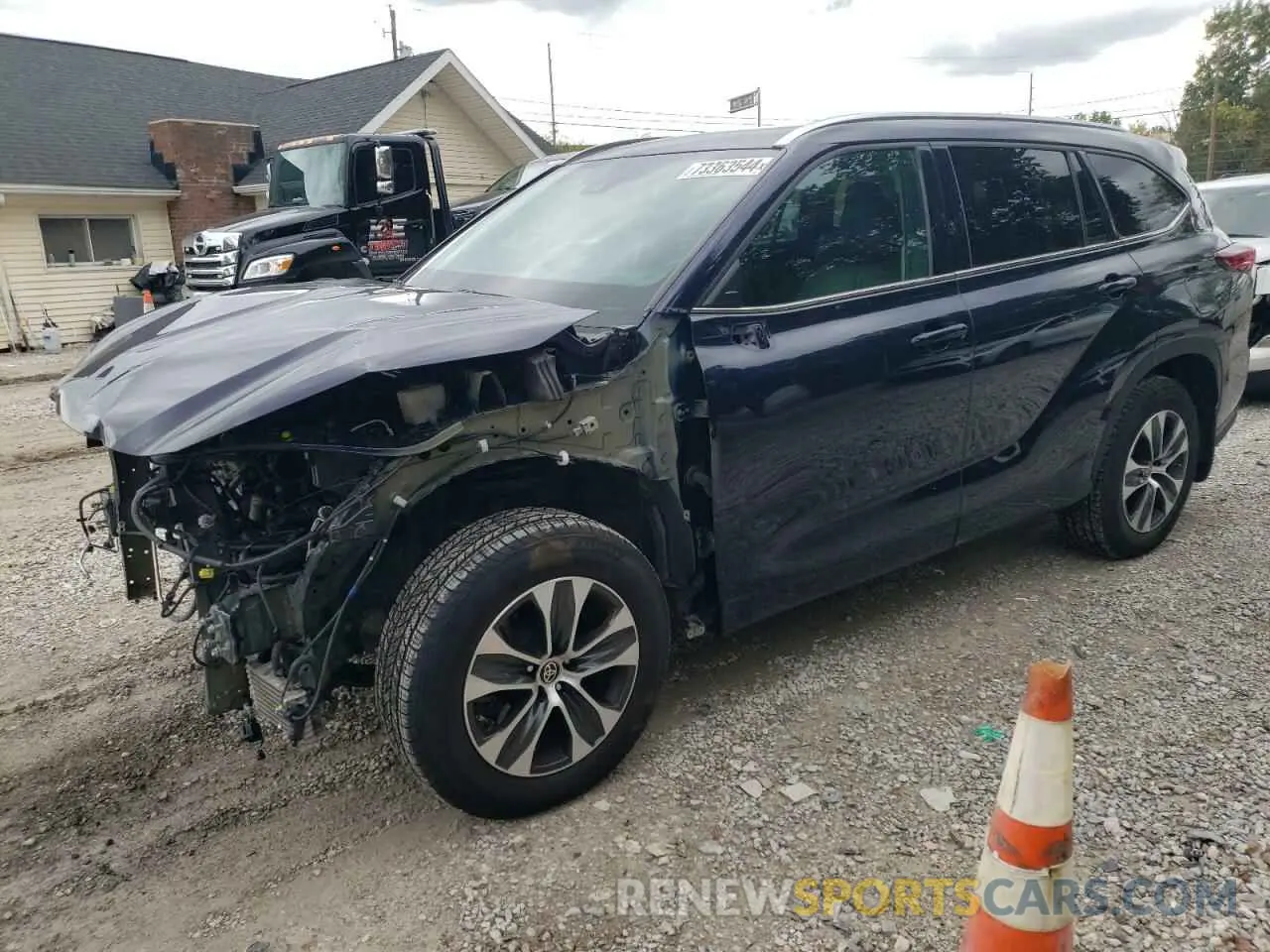 1 Photograph of a damaged car 5TDGZRBH3MS524242 TOYOTA HIGHLANDER 2021