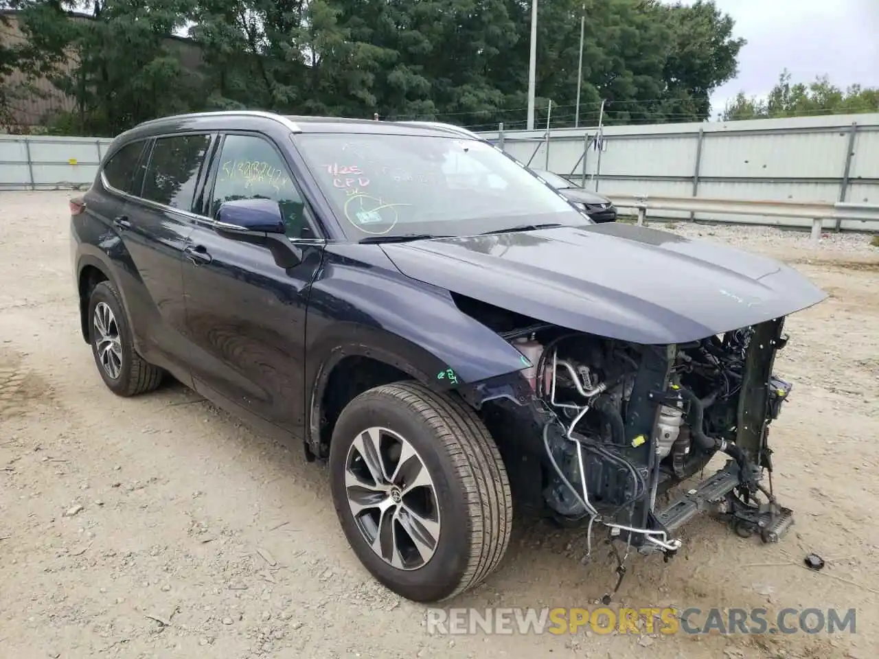 1 Photograph of a damaged car 5TDGZRBH3MS526945 TOYOTA HIGHLANDER 2021