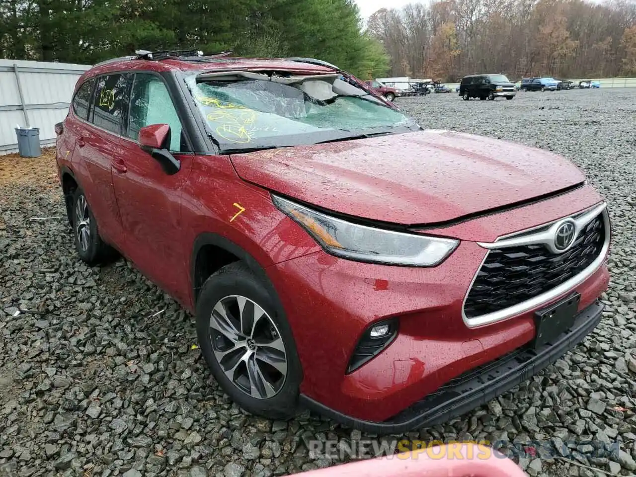 1 Photograph of a damaged car 5TDGZRBH3MS528291 TOYOTA HIGHLANDER 2021