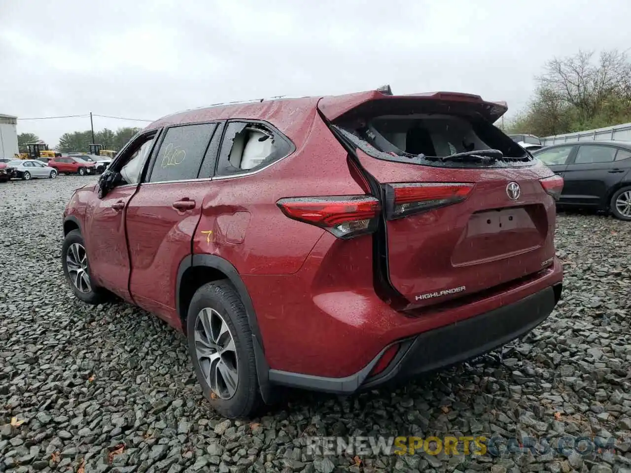 3 Photograph of a damaged car 5TDGZRBH3MS528291 TOYOTA HIGHLANDER 2021