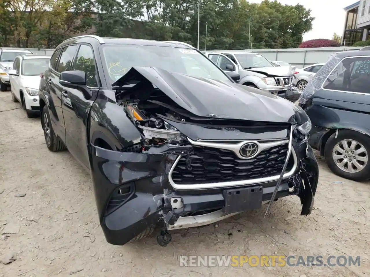 1 Photograph of a damaged car 5TDGZRBH3MS531725 TOYOTA HIGHLANDER 2021