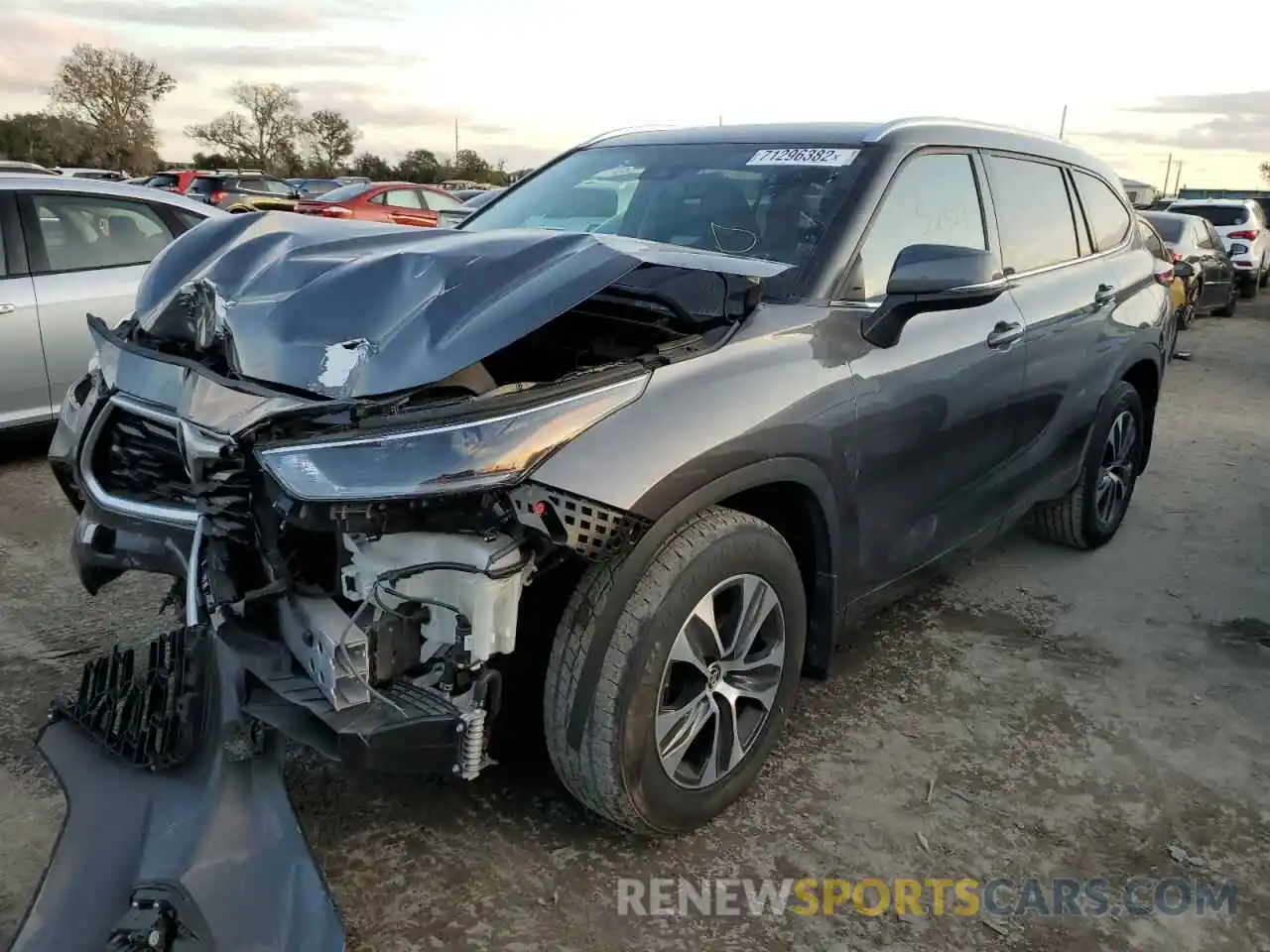 1 Photograph of a damaged car 5TDGZRBH3MS536049 TOYOTA HIGHLANDER 2021