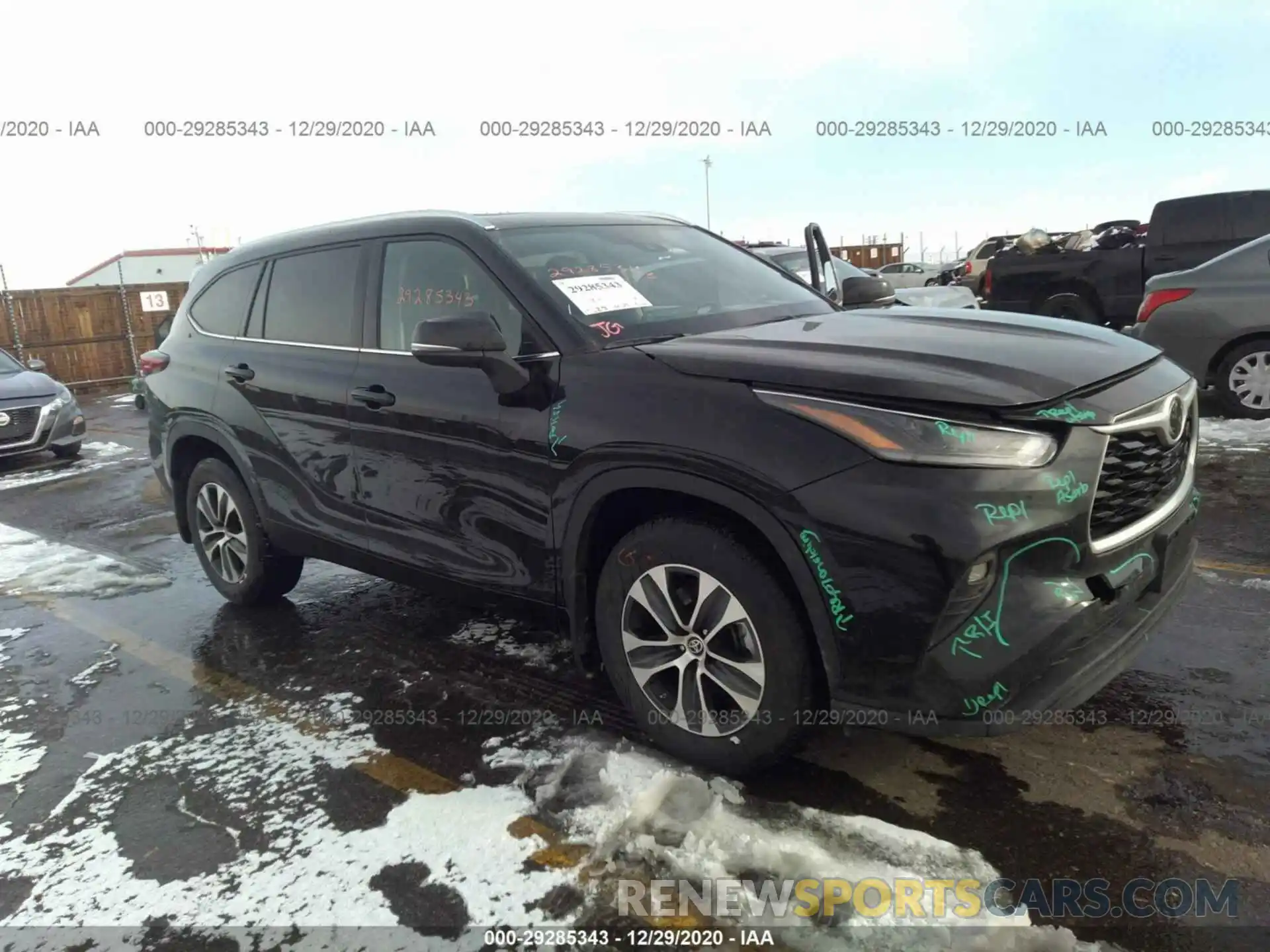 1 Photograph of a damaged car 5TDGZRBH4MS070678 TOYOTA HIGHLANDER 2021